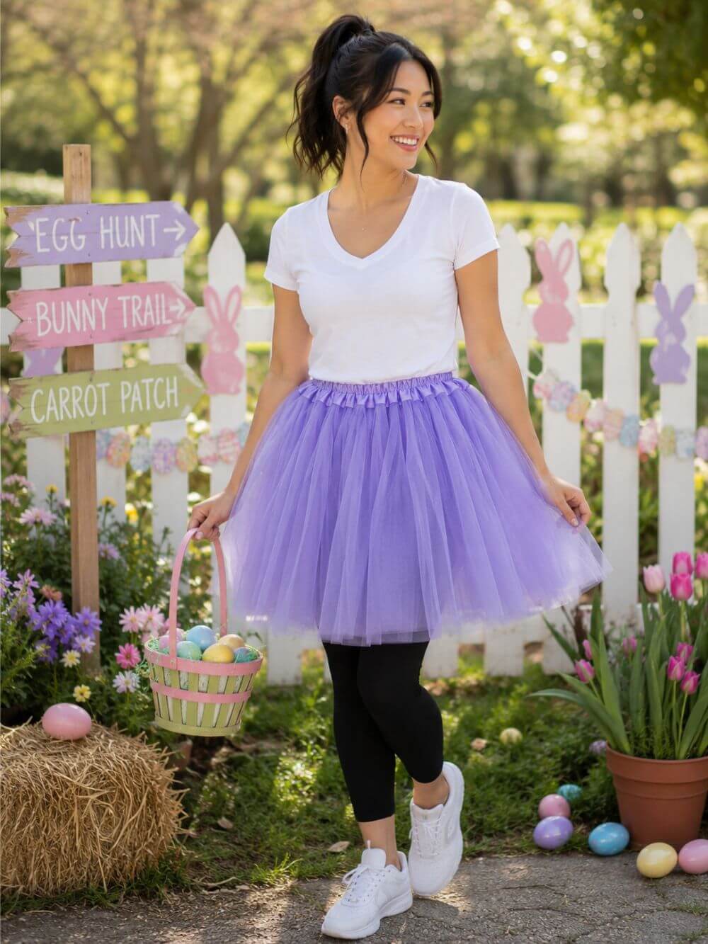 Lavender Tutu Skirt for Women – 3-Layer Tulle Ballet Skirt for Costume, Dress-Up, Dance, & Cosplay