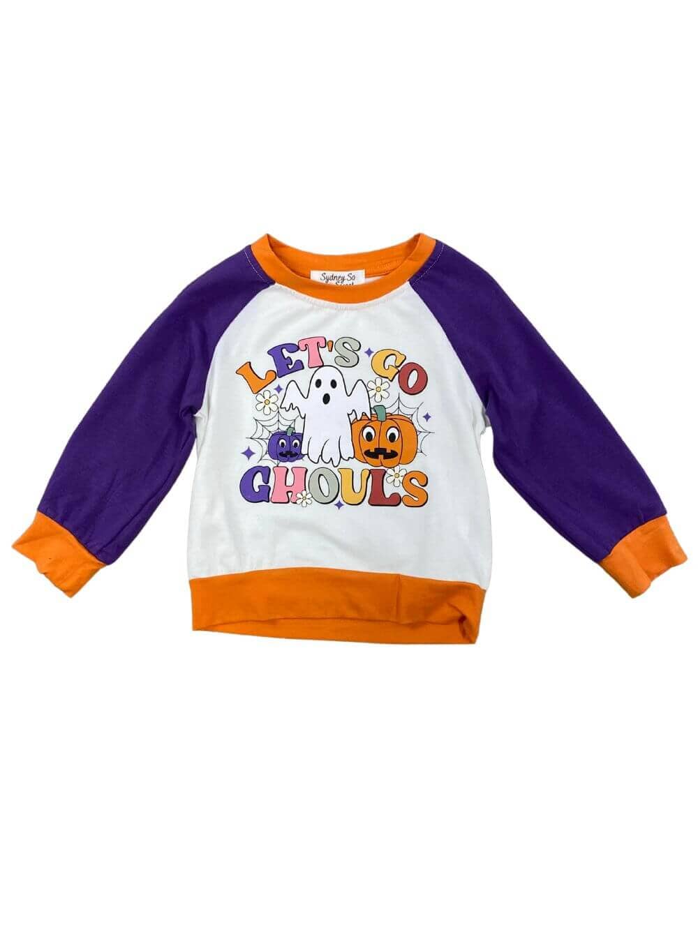 Let's Go Ghouls Raglan Sleeve Halloween Pullover - Sydney So Sweet