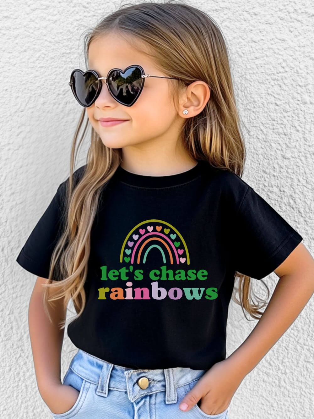 Let’s Chase Rainbows Youth Tee Cute St. Patrick's Day Kids T-Shirt