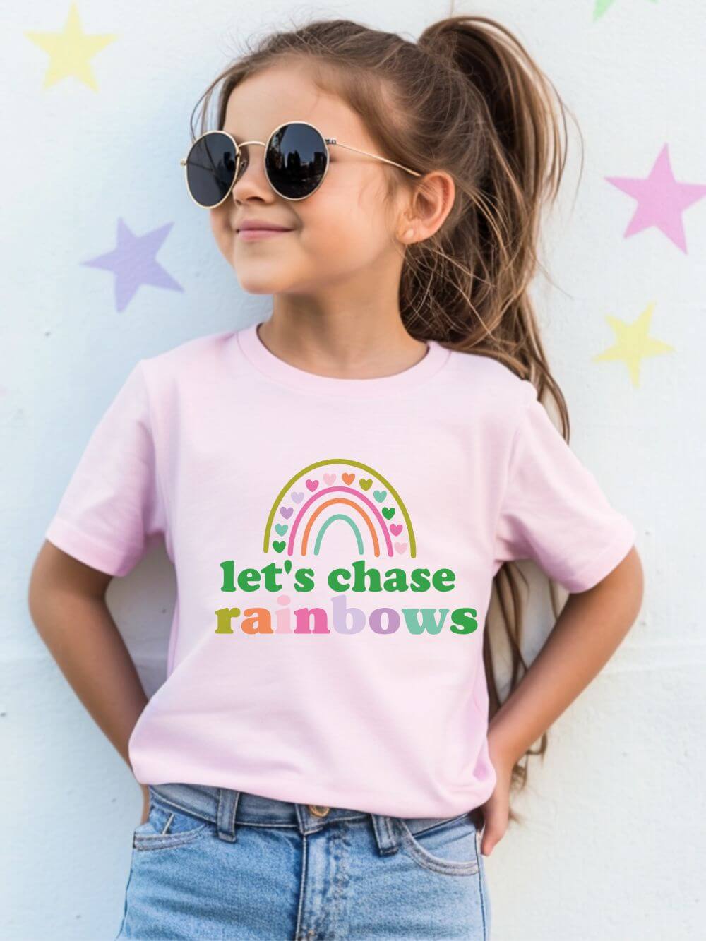 Let’s Chase Rainbows Youth Tee Cute St. Patrick's Day Kids T-Shirt