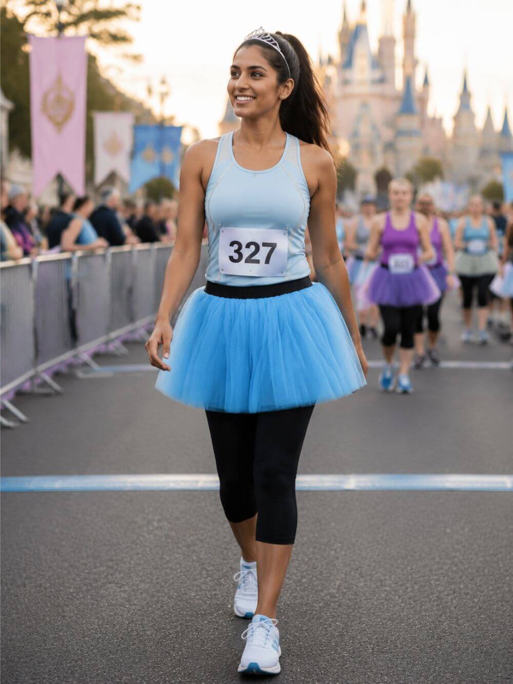 Light Blue Adult Size Women's 5K Running Tutu Skirt Costume