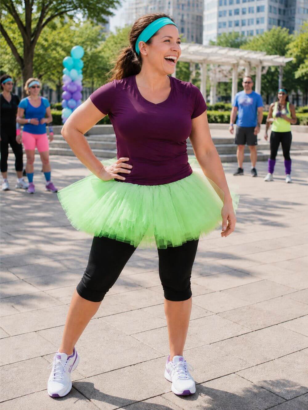 Lime - 5 Layer Tutu Skirt for Running, Dress-Up, Costumes