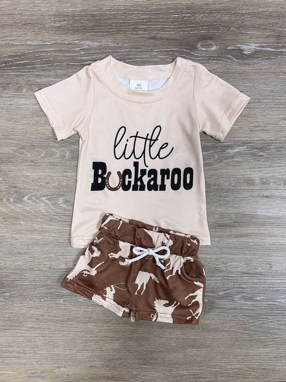 Little Buckaroo Baby Boy Cowboy Shorts Outfit - Sydney So Sweet