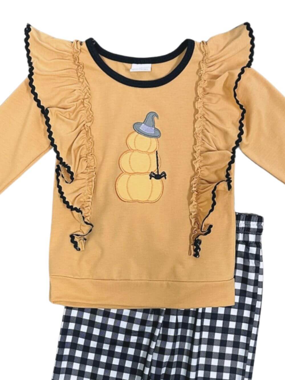 Little Miss Pumpkin Witch Girls Jogger Outfit - Sydney So Sweet