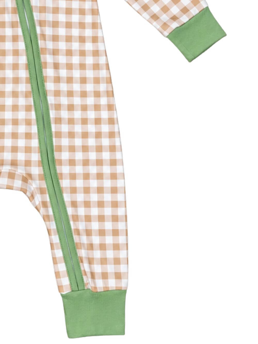 Little Pumpkin Fall Gingham Baby Zip Up Baby Romper