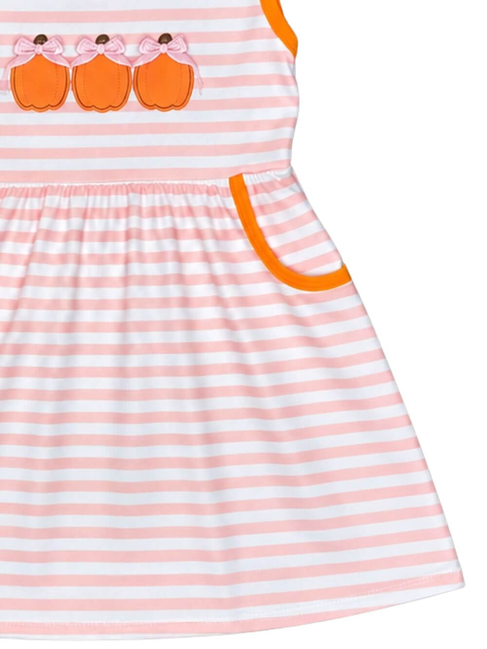 Little Pumpkins Striped Girls Fall Dress