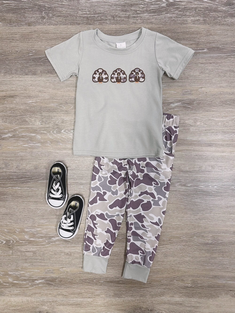 Little Turkey Hunter Boys Camo Jogger Outfit - Sydney So Sweet