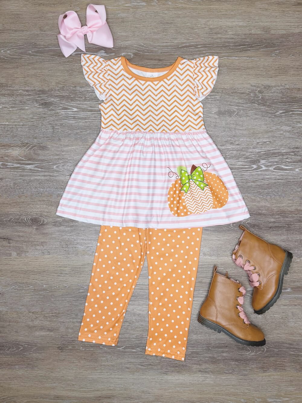 Little Pumpkin Cutie Girls Leggings Outfit