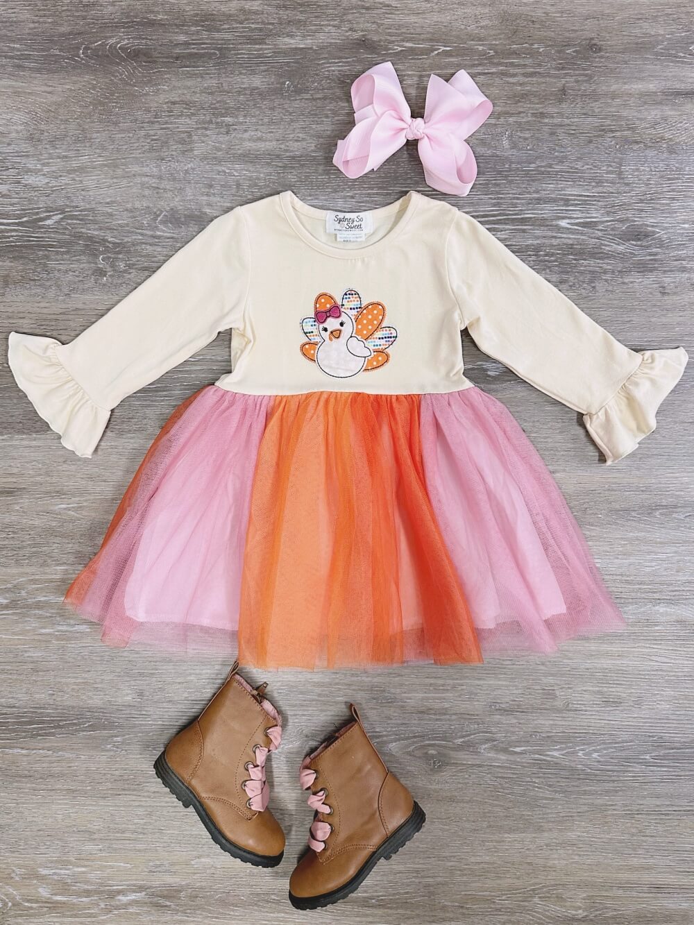 Little Turkey Girls Chiffon Skirted Dress - Sydney So Sweet