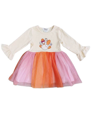 Little Turkey Girls Chiffon Skirted Dress - Sydney So Sweet