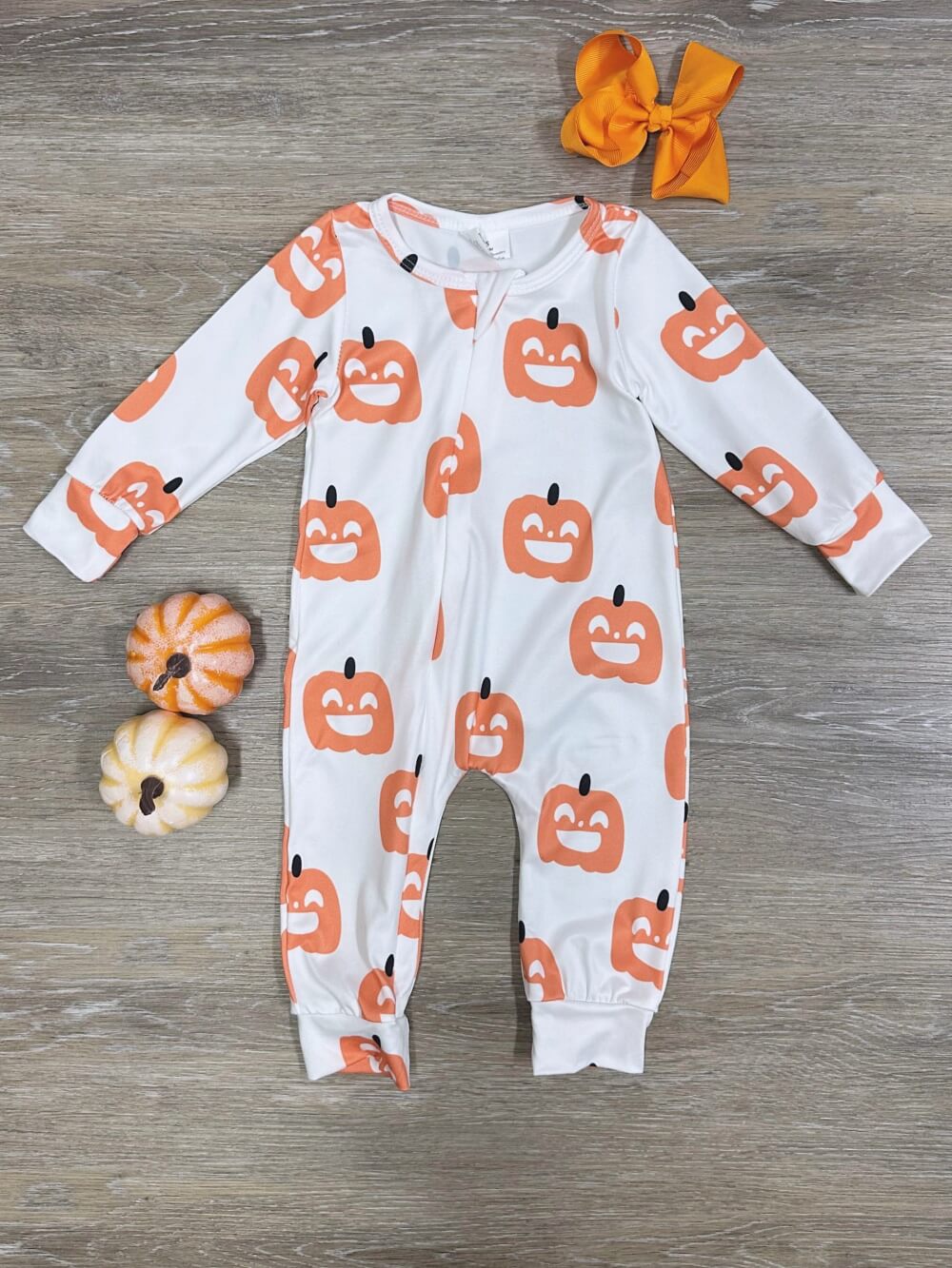 Littlest Pumpkin Baby Halloween Romper - Sydney So Sweet
