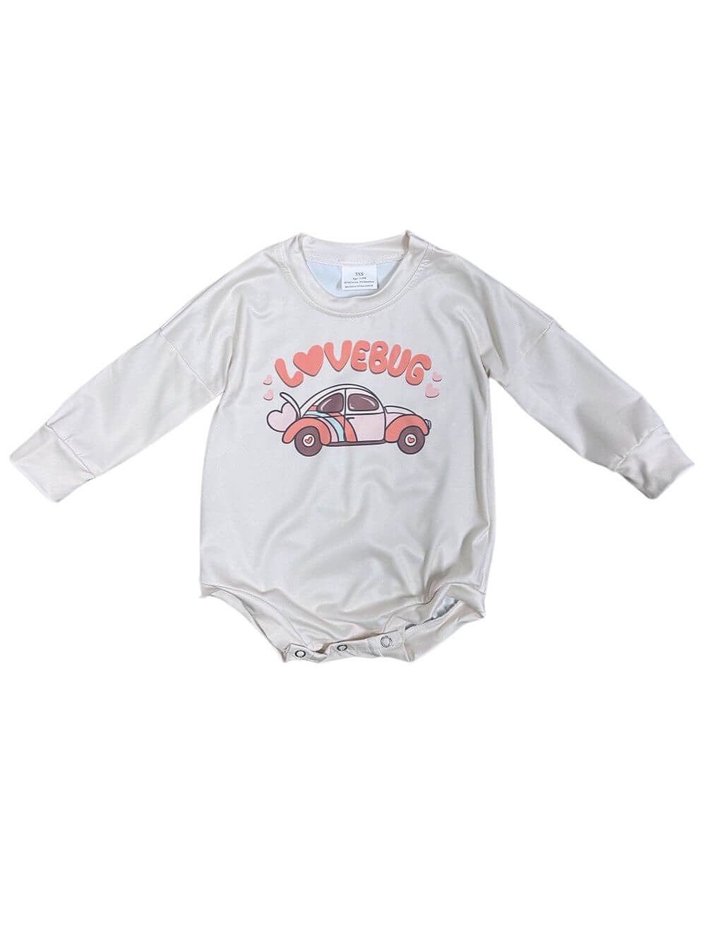 Love Bug Girls or Boys Long Sleeve Baby Bubble Romper - Sydney So Sweet