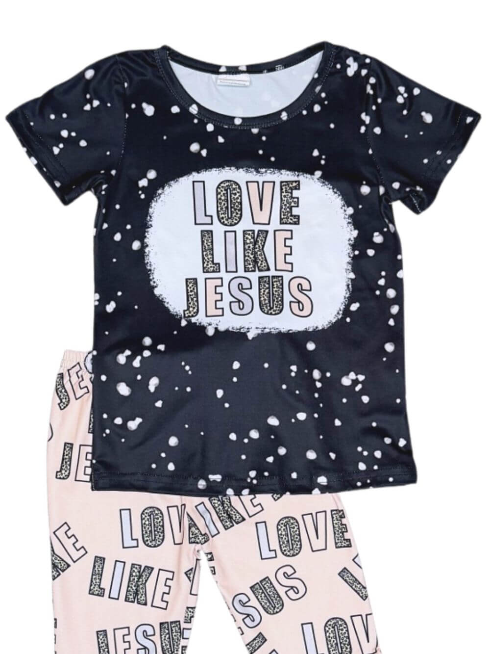 Love Like Jesus Girls Cheetah Flare Pants Outfit