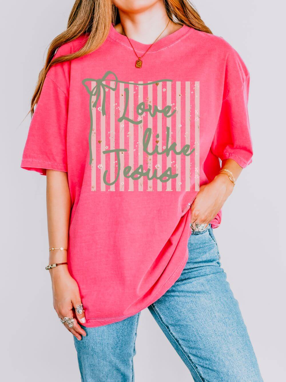 Love Like Jesus Graphic T-Shirt  Christian Faith Graphic Tee