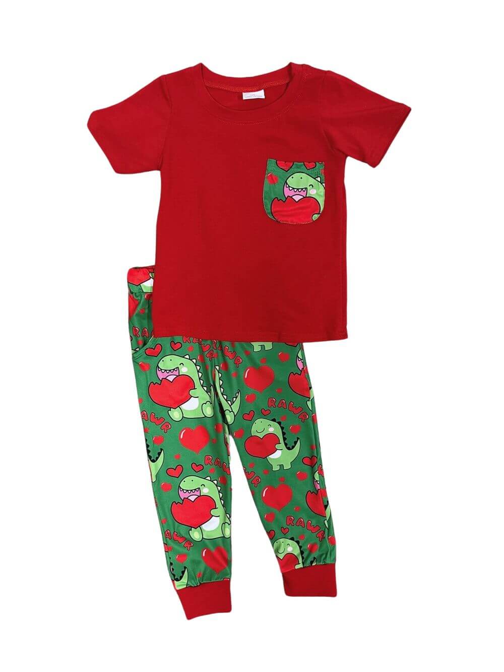 Love is Dino-Mite Boys T-Shirt and Jogger Pants Outfit - Sydney So Sweet