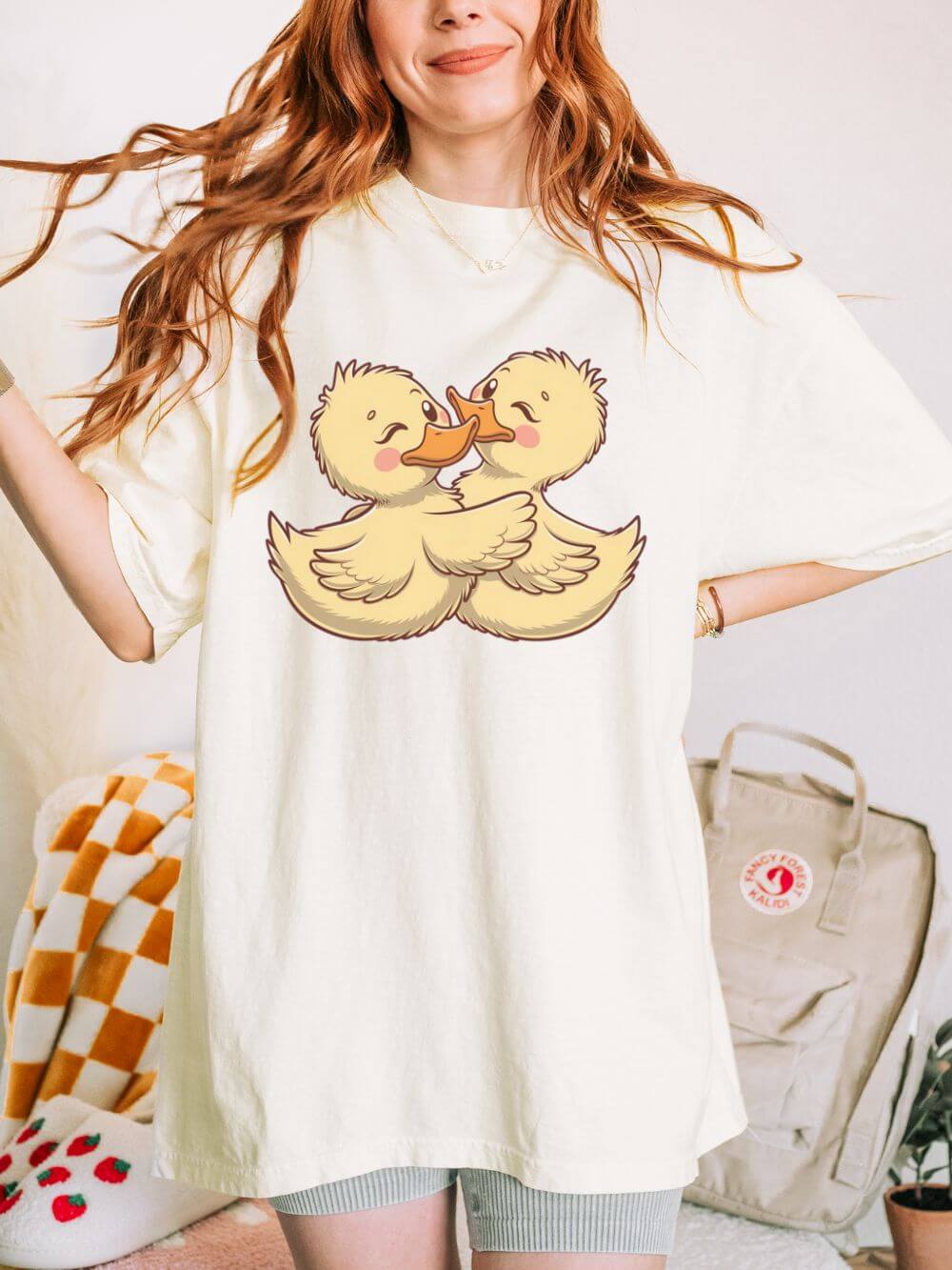 Lovely Duck Graphic T-Shirt Unisex Short Sleeve Tee