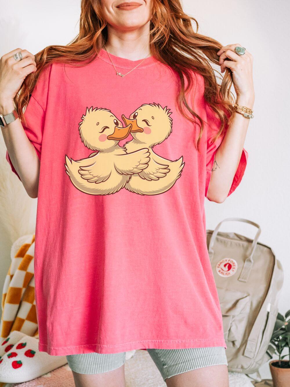Lovely Duck Graphic T-Shirt Unisex Short Sleeve Tee