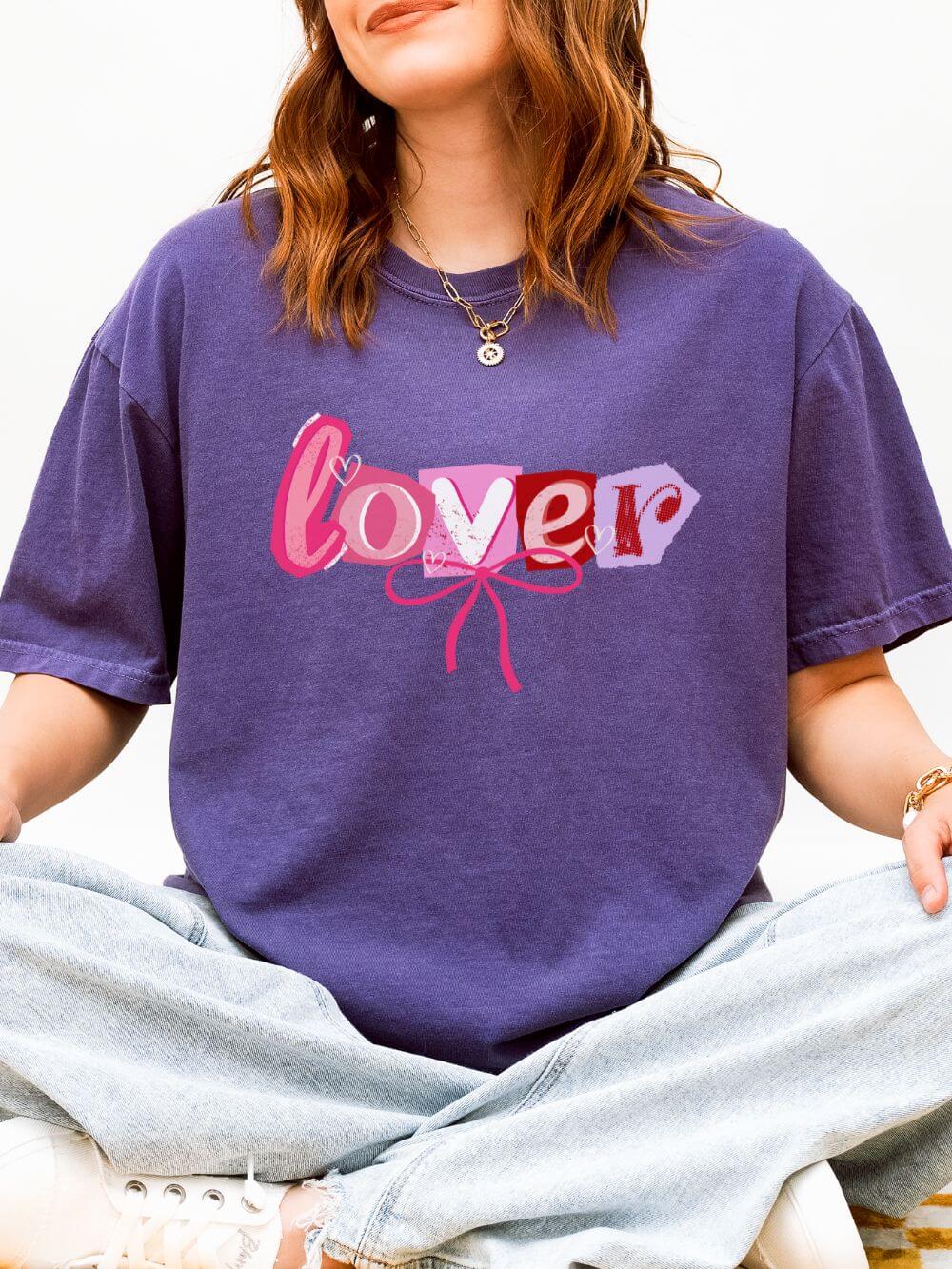 Lover T-Shirt Valentine's Day Cute Graphic Unisex Short Sleeve Tee