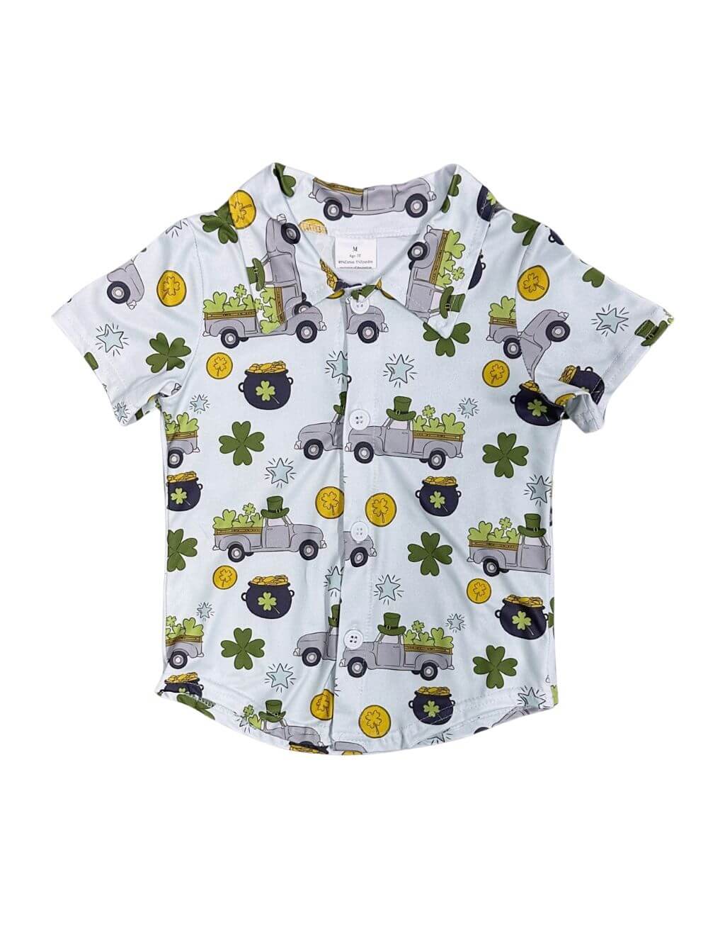 Lucky Truck Boys Short Sleeve Button Down Top - Sydney So Sweet