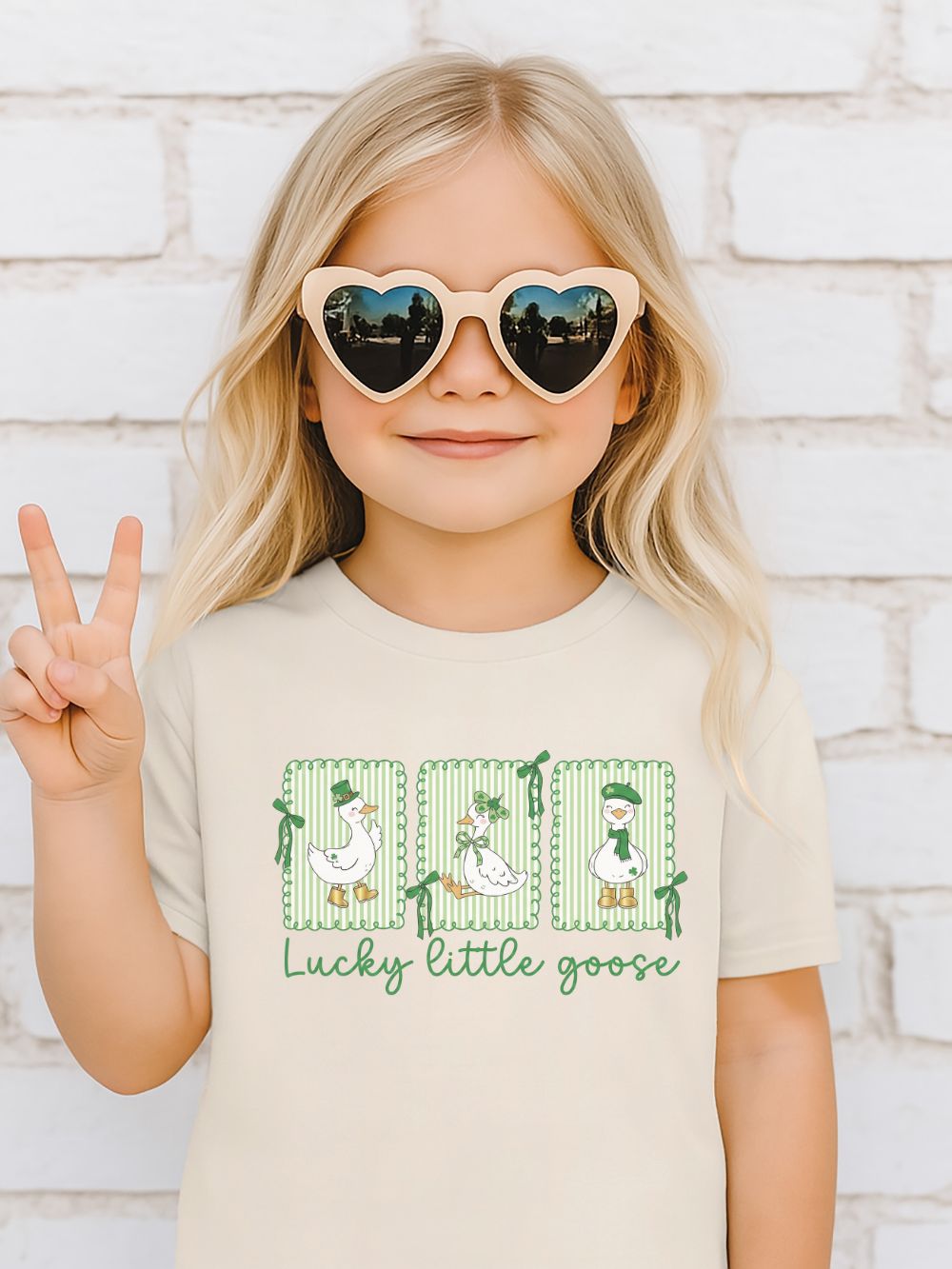 Lucky Little Goose Youth Tee Cute St. Patrick's Day Kids T-Shirt