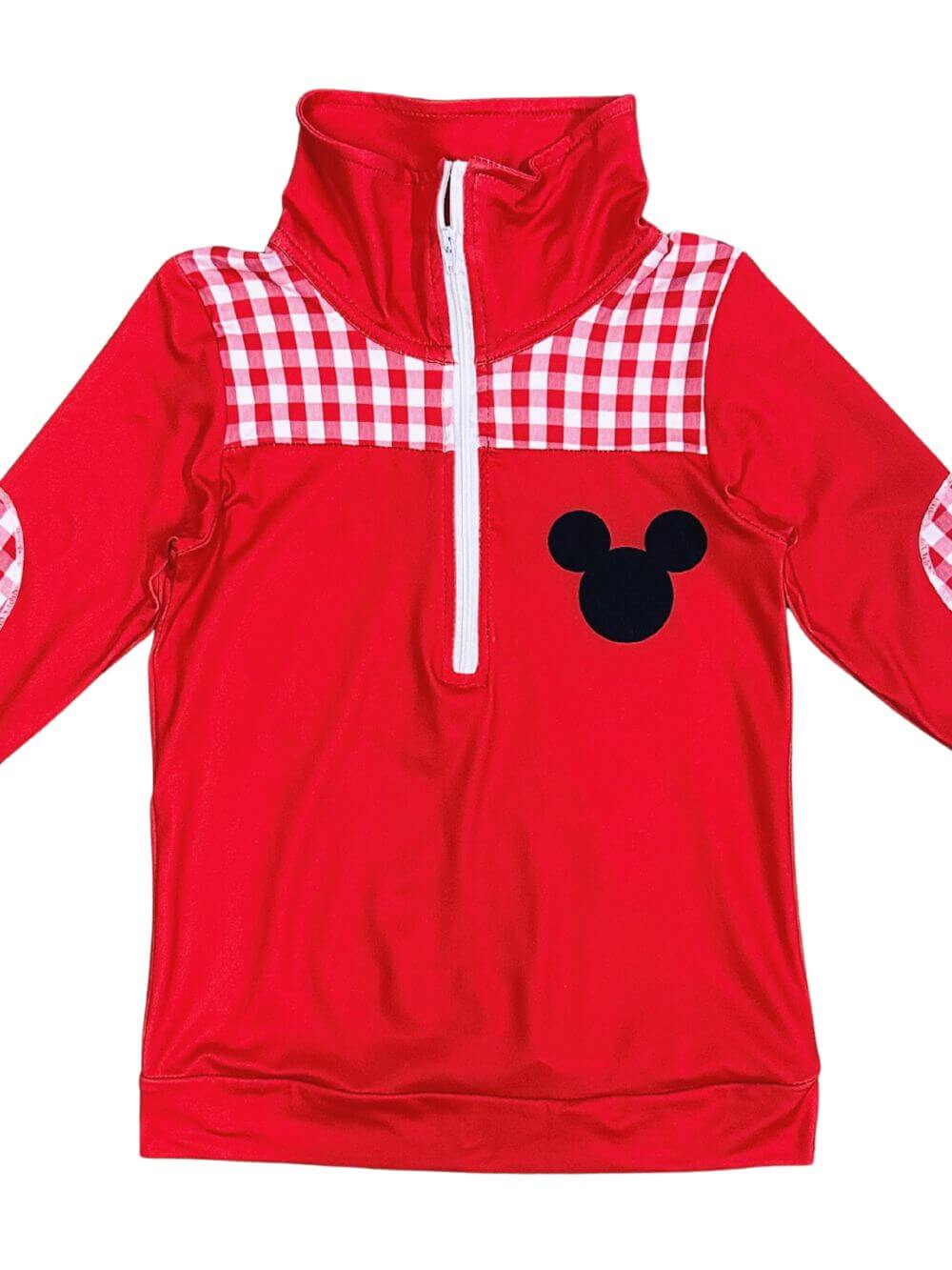 Magic Moments Boys Red Gingham Patch Pullover - Sydney So Sweet