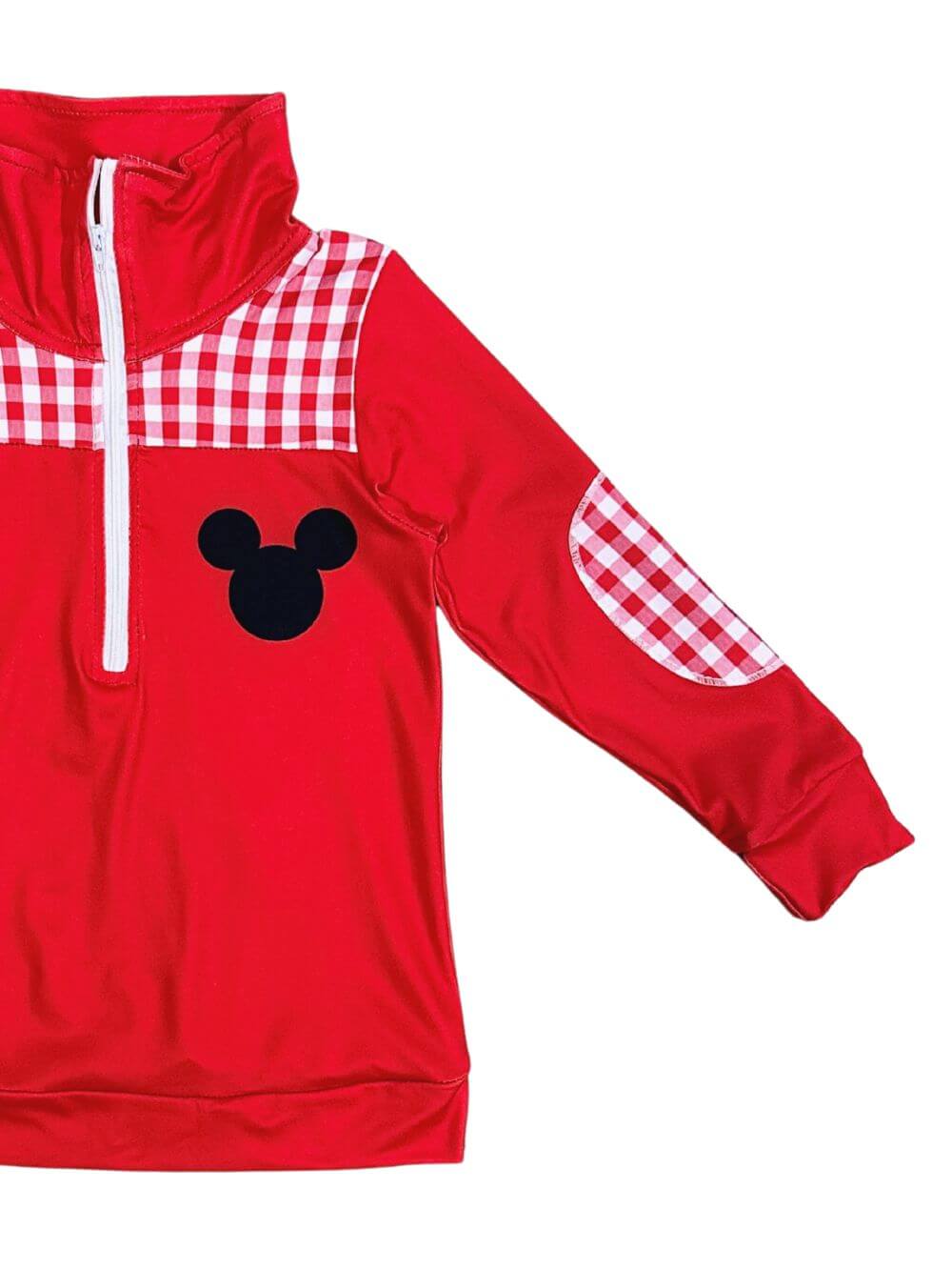 Magic Moments Boys Red Gingham Patch Pullover - Sydney So Sweet