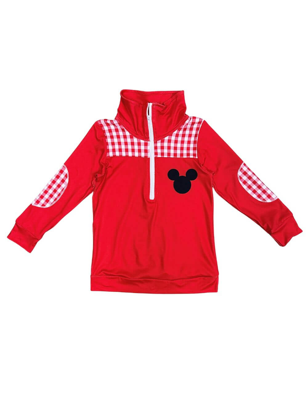 Magic Moments Boys Red Gingham Patch Pullover - Sydney So Sweet