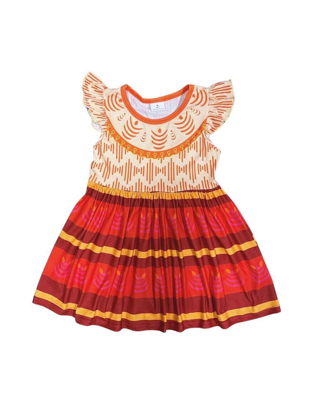 Enchanted Charm Red & Gold Girls Dress - Sydney So Sweet