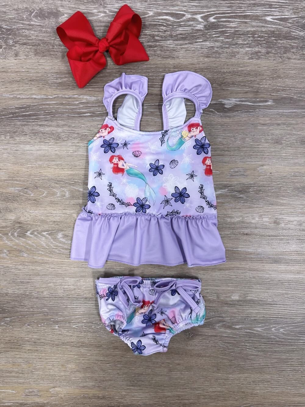 Magical Mermaid Lavender Girls Tankini Swimsuit - Sydney So Sweet