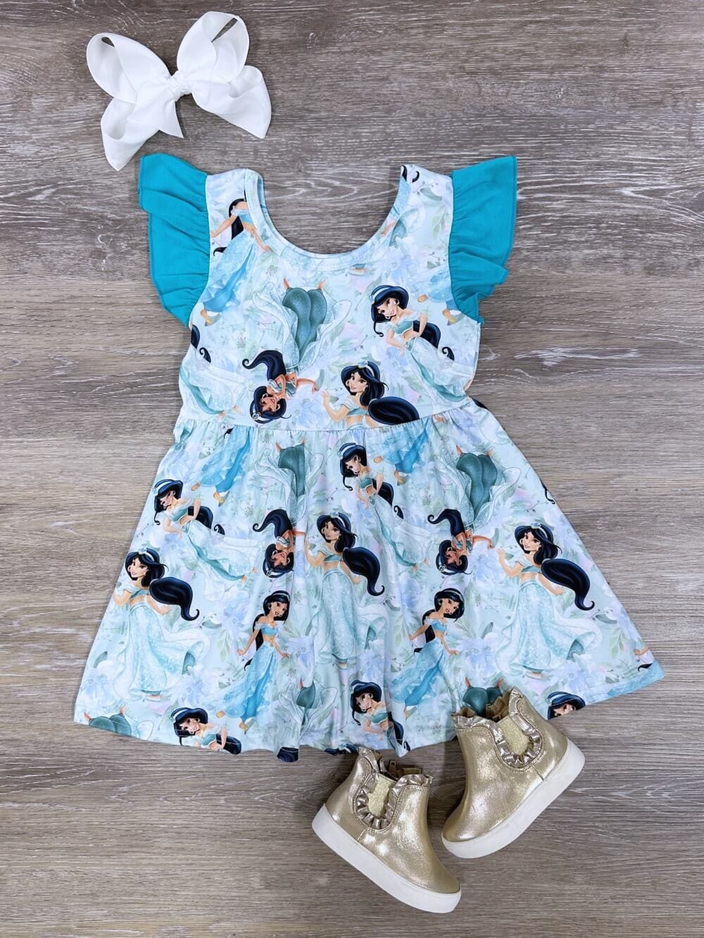 Make a Wish Teal Ruffle Girls Princess Dress - Sydney So Sweet