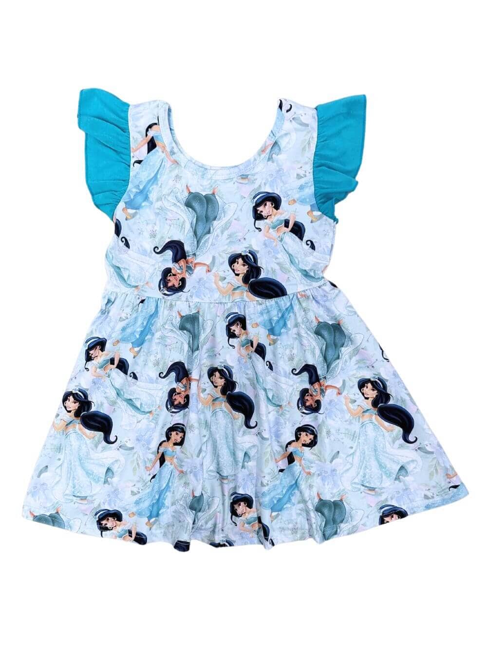 Make a Wish Teal Ruffle Girls Princess Dress - Sydney So Sweet