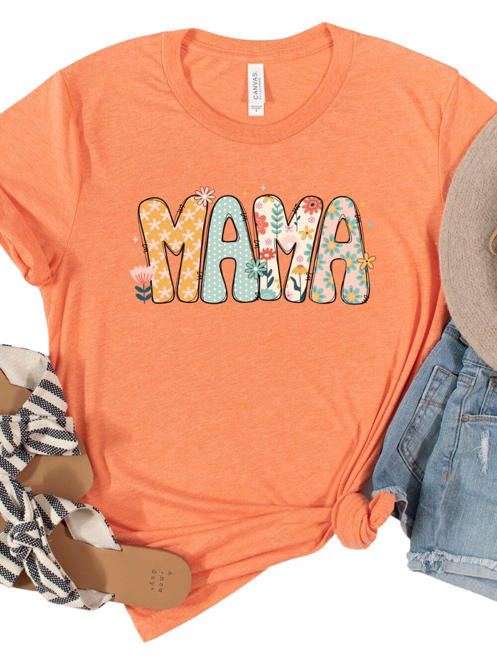 Floral Mama Flower Graphic T-Shirt