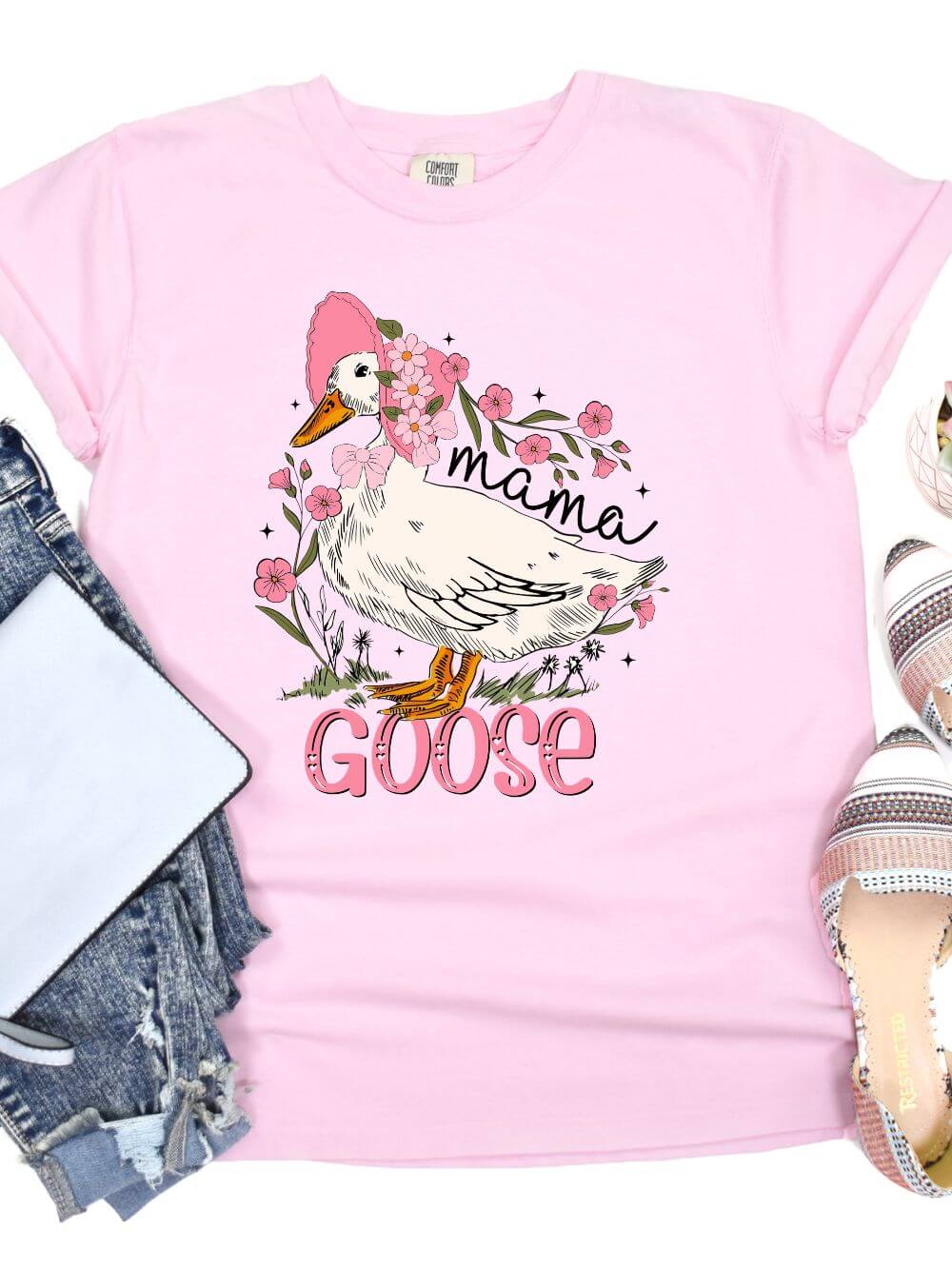 Mama Goose Comfort Colors Graphic Mom T-Shirt - Sydney So Sweet