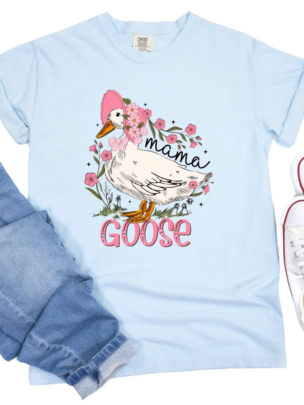 Mama Goose Comfort Colors Graphic Mom T-Shirt - Sydney So Sweet