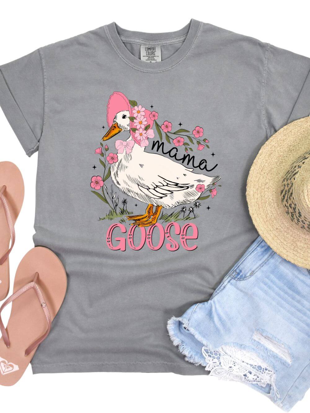Mama Goose Comfort Colors Graphic Mom T-Shirt - Sydney So Sweet