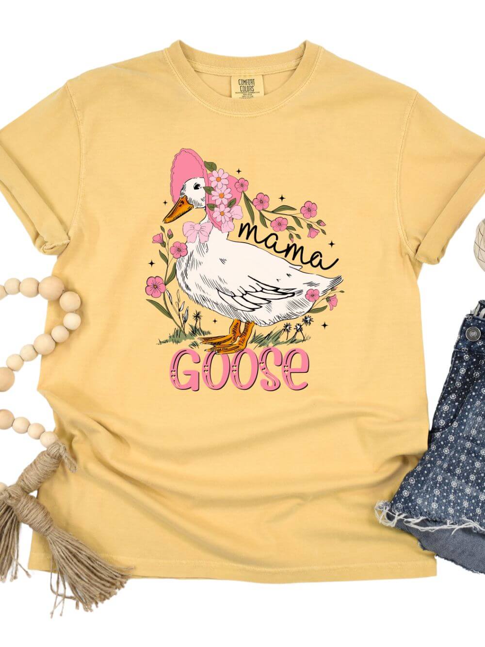 Mama Goose Comfort Colors Graphic Mom T-Shirt - Sydney So Sweet