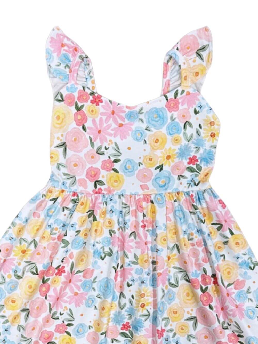 Meadow Magic Girls Spring Floral Twirl Dress