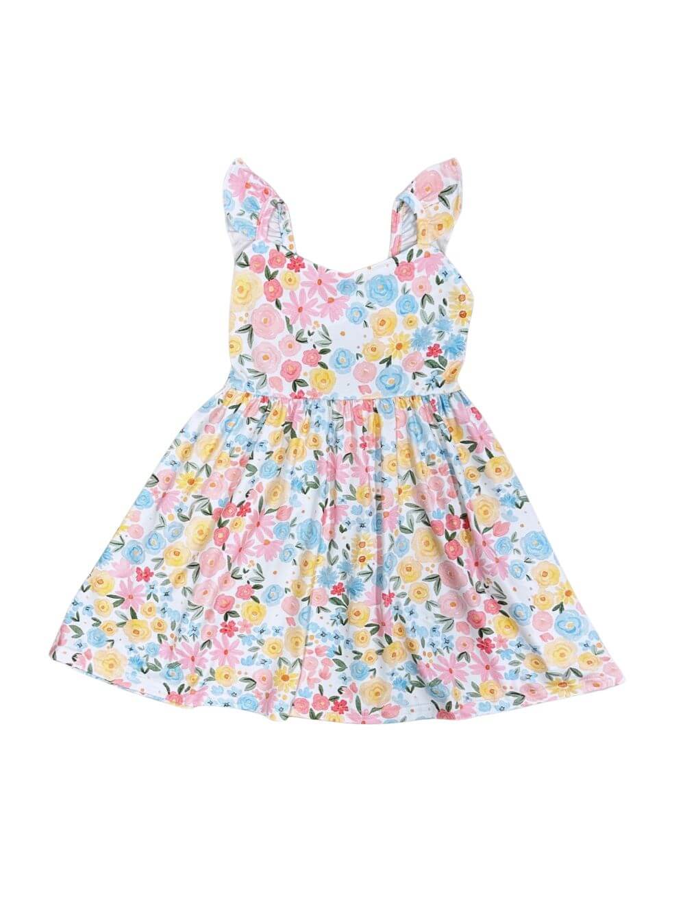 Meadow Magic Girls Spring Floral Twirl Dress