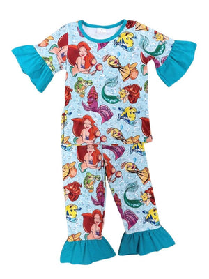 Mermaid Dreams Girls 2 Piece Pajama Set - Sydney So Sweet
