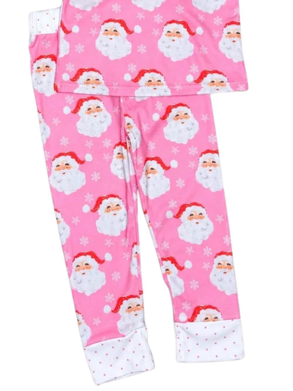Merry Pink Santa Girls Christmas Lounge Set