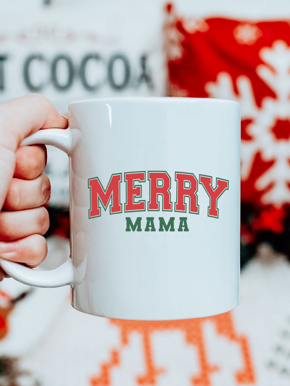Merry Mama Christmas Mug – Holiday Ceramic Coffee Cup - Sydney So Sweet
