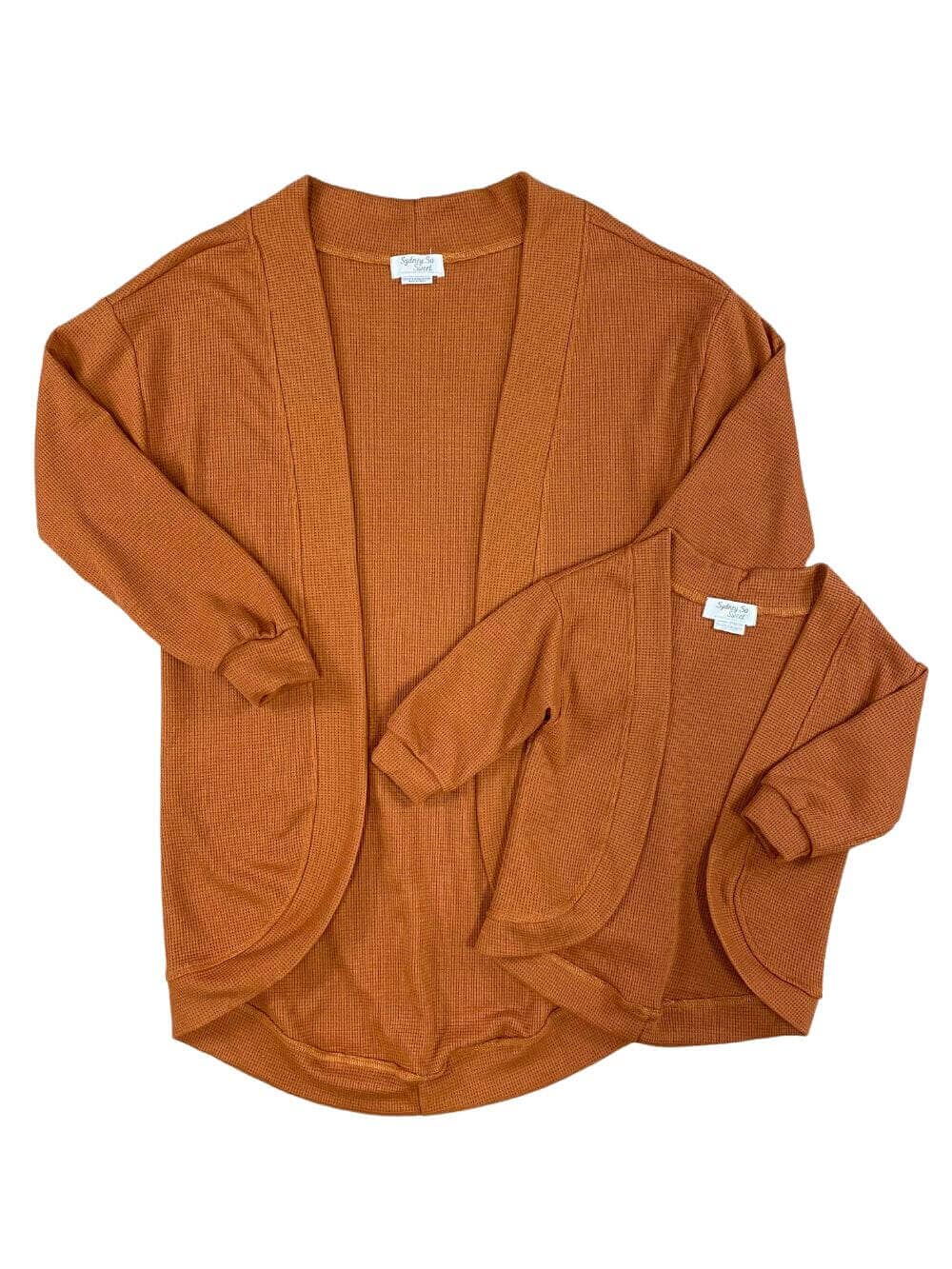 Mom and Me - Rust Orange Cardigan Sweater - Sydney So Sweet