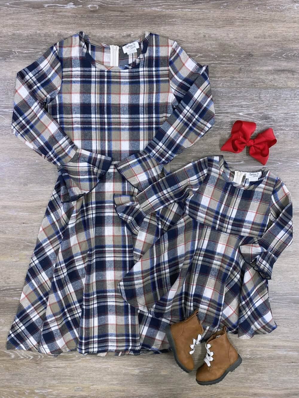 Mommy & Me - Matching Fall Plaid Dress