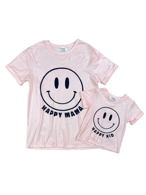 Mommy and Me - Happy Mama Happy Kid Matching Pink T-Shirts - Sydney So Sweet