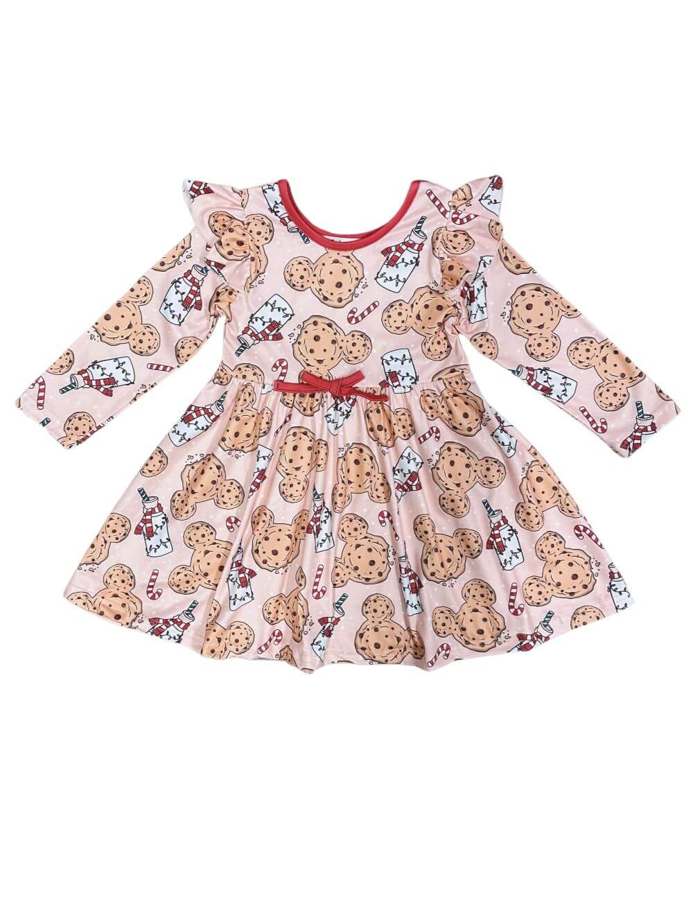 Mouse Ears Cookies & Milk Girls Long Sleeve Dress - Sydney So Sweet