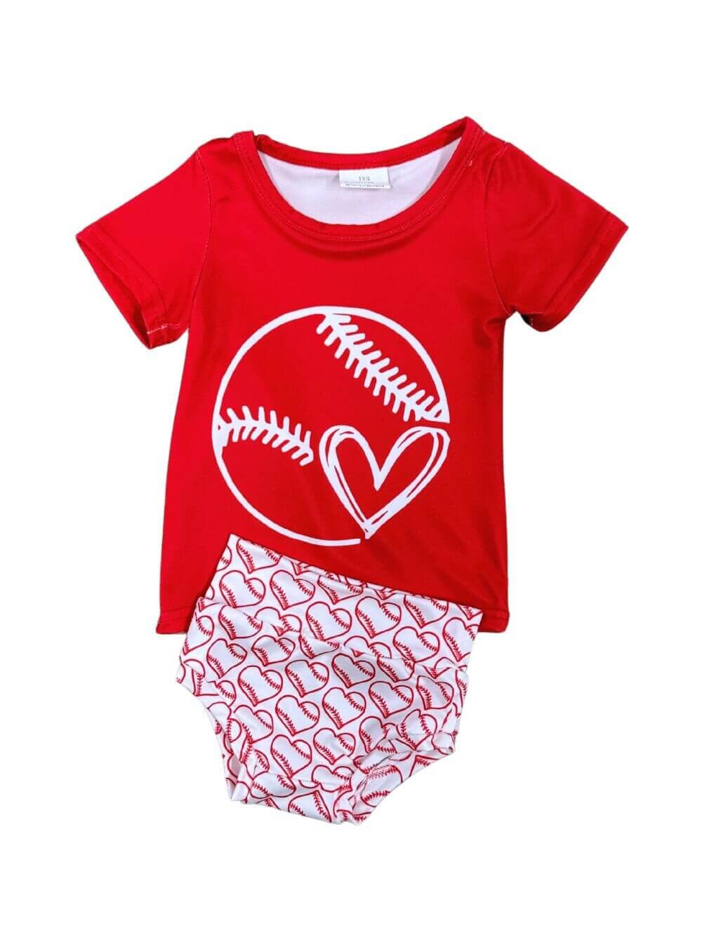 My Heart is on the Field Baseball Baby Top & Bummies Set - Sydney So Sweet