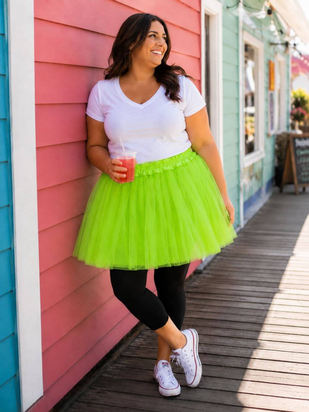 Neon Green Plus Size Adult Tutu Skirt - Women's Plus Size 3- Layer Basic Ballet Costume Dance Tutus