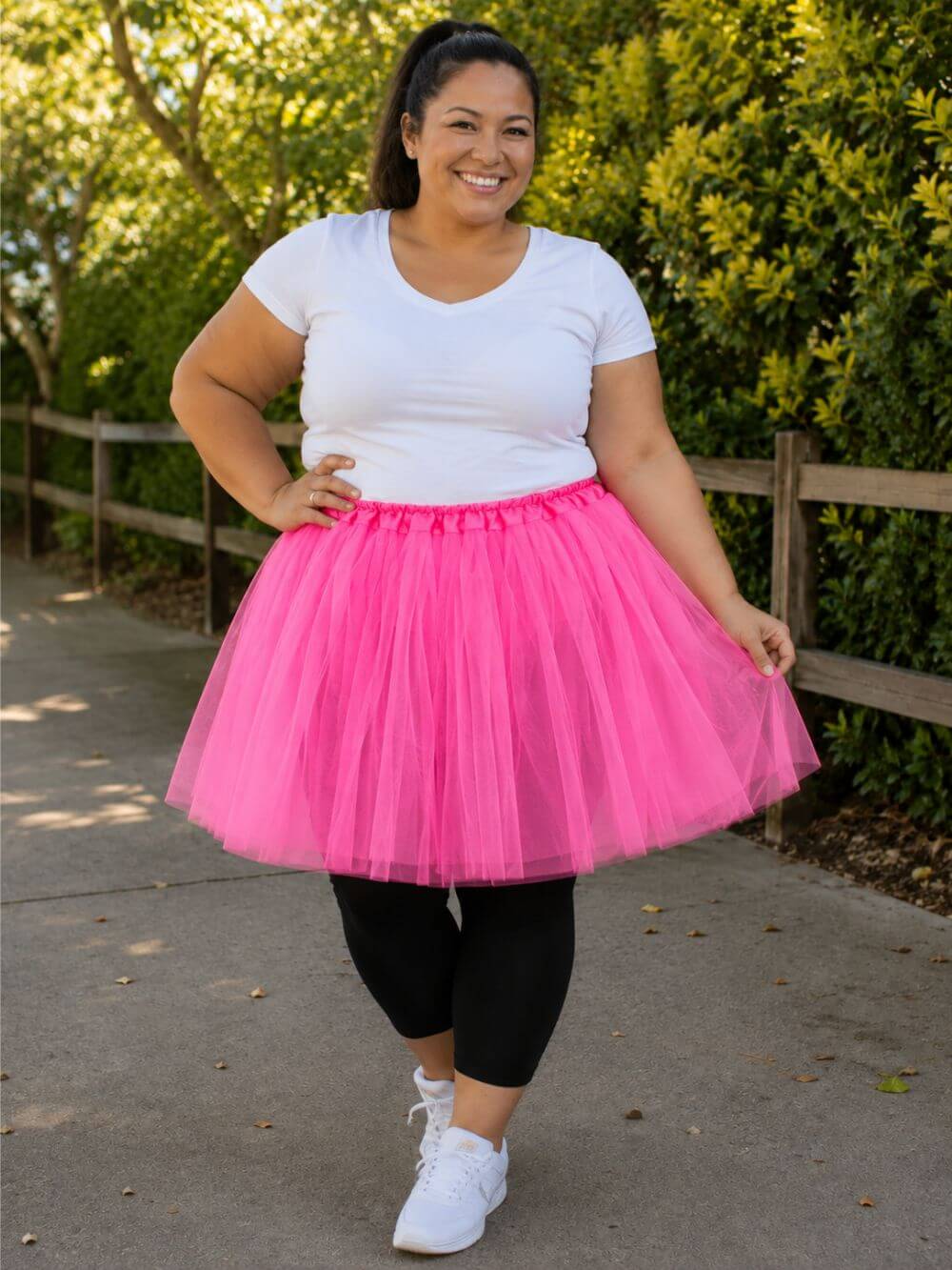 Neon Pink Plus Size Adult Tutu Skirt - Women's Plus Size 3- Layer Basic Ballet Costume Dance Tutus