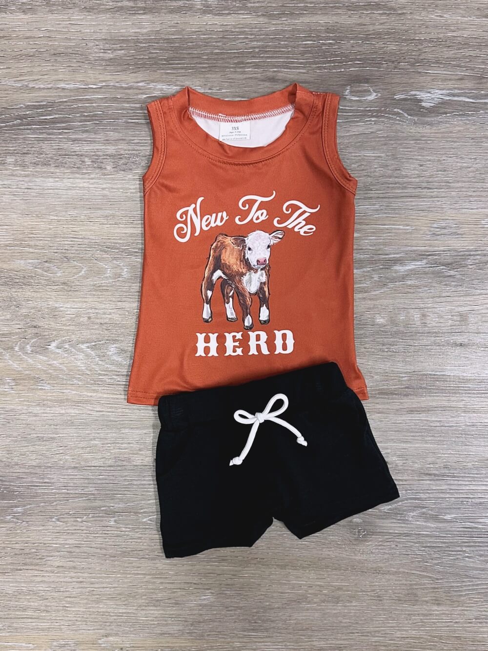 New to the Herd Baby Boy Cow Shorts Outfit - Sydney So Sweet