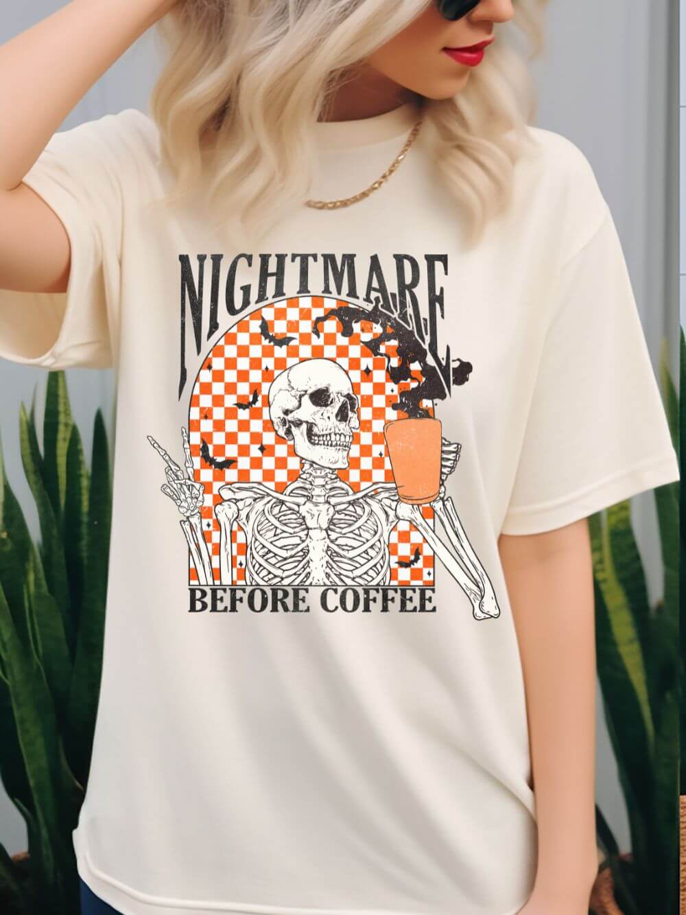 Nightmare Before Coffee Comfort Colors Garment Dyed Unisex Graphic T-Shirt - Sydney So Sweet